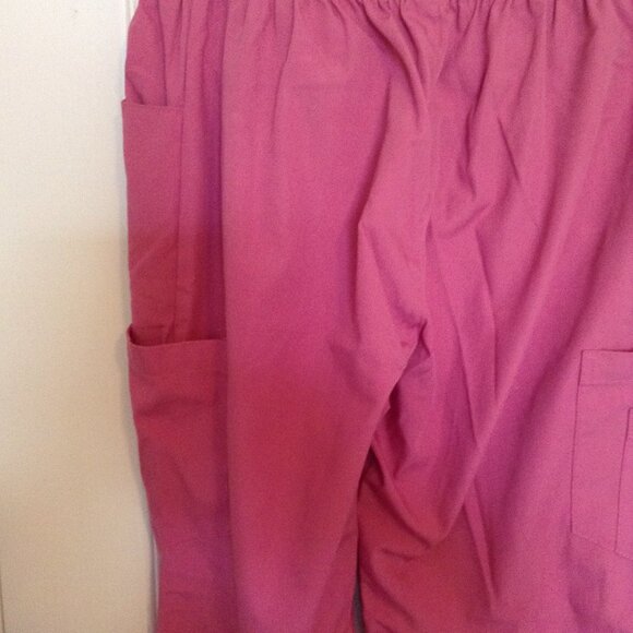 Reina Uniforms Women's Scrub Pants Bottoms Pink Size S Wide Leg Nurse Medical - Picture 7 of 8